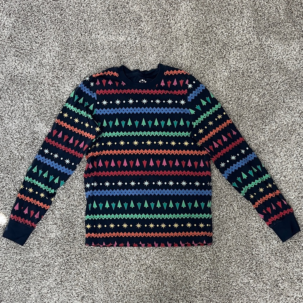 Primary Multicolor Patterned Women's Pajama Top